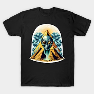 Alien Head in Pyramid T-Shirt